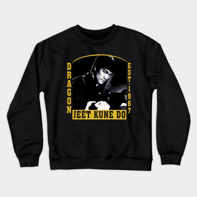 Bruce Dragon Legend Movie Bruce Jeet Kune Do Crewneck Sweatshirt by Garmentcrooks